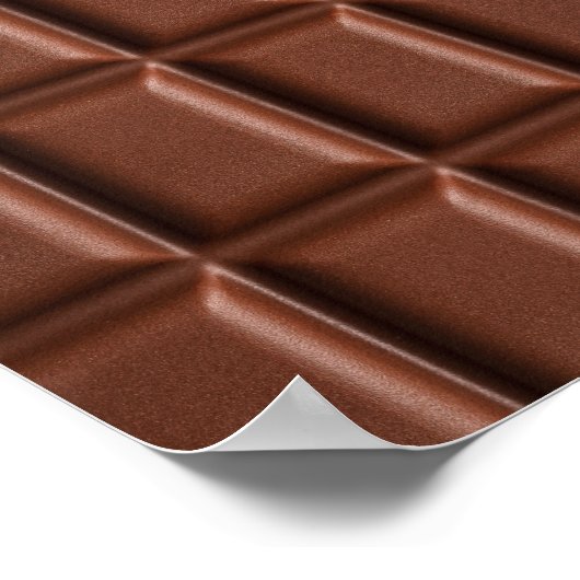 Melade chocolade die over een chocoladeblok druppe poster (Hoek)