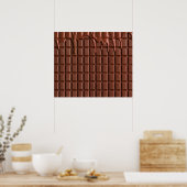Melade chocolade die over een chocoladeblok druppe poster (Keuken)