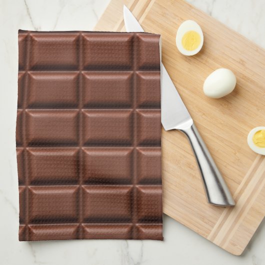 Melade chocolade die over een chocoladeblok druppe theedoek (Quarter Fold)