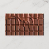 Melade chocolade die over een chocoladeblok druppe visitekaartje (Achterkant)