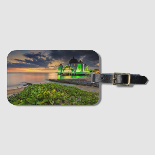 Melaka tijdens Sunset | Masjid Selat Bagagelabel (Voorkant (horizontaal))