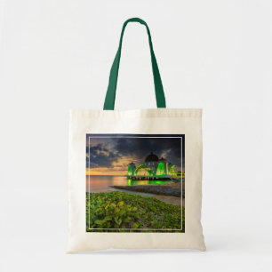 Melaka tijdens Sunset Masjid Selat Tote Bag