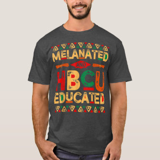 Melanated and HBCU Educated Africa Pride Black T-shirt