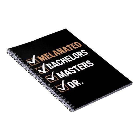 Melanated Doctorate Graduation PhD EDD Bachelor  Notitieboek (Rechterzijde)