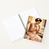Melanated Enchanting 1940s Make-Up Girly Spiral Notitieboek (Binnen)