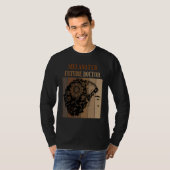 Melanated Future Doctor Med School Black Afro T-shirt (Voorkant volledig)