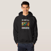 Melanated HBCU Educated Historical Black College Hoodie (Voorkant volledig)