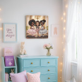 Melanated Magic Tea Party Wandklok