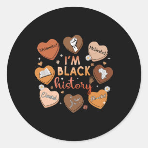 Melanated Motivated Educated Black History Month Ronde Sticker