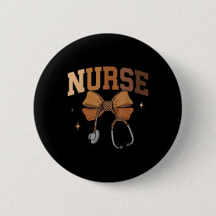 Melanated Nurse Black Geschiedenis Maand Coquette Ronde Button 5,7 Cm