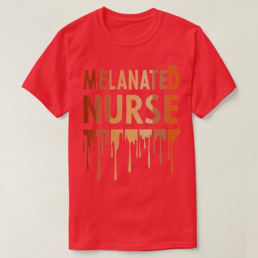 Melanated Nurse Black History Maand 2022 Nurse Mel T-shirt (Design voorkant)