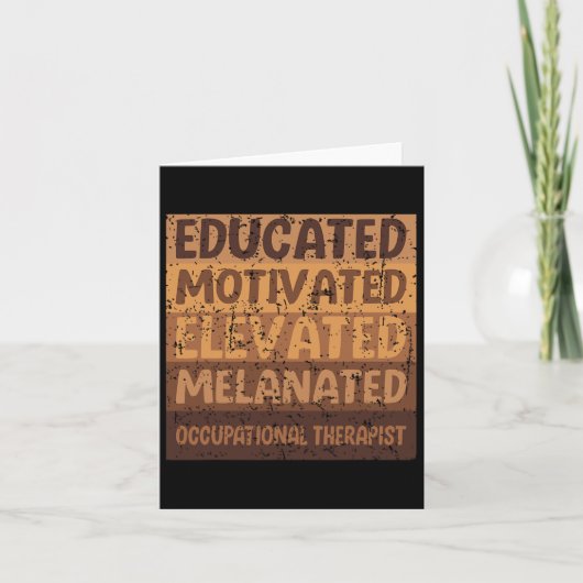 Melanated Occupational Therapist Black History Mon Kaart (Voorkant)