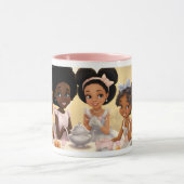 Melanated Prinses Delight Whimsical Tea Party Mok (Midden)