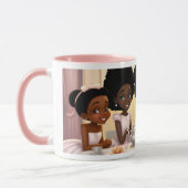 Melanated Prinses Delight Whimsical Tea Party Mok (Links)