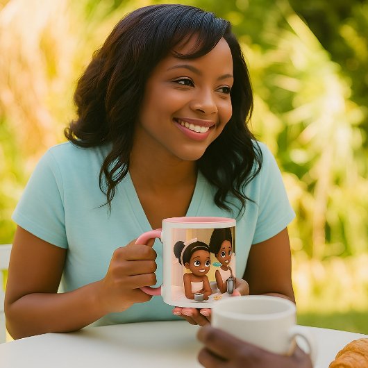 Melanated Prinses Delight Whimsical Tea Party Mok