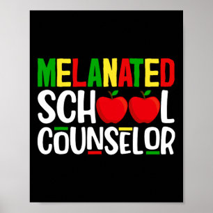Melanated School Counselor Afrikaanse Zwarte Gesch Poster