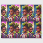 MelanatedME Cactus Twin Meisjes Cadeaupapier (Vlak)