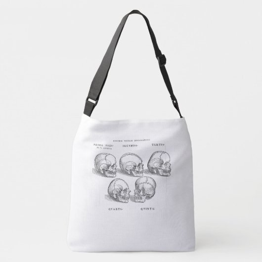 Melancholesterol Skeleton Kruidenzak (groot) Crossbody Tas (Achterkant)