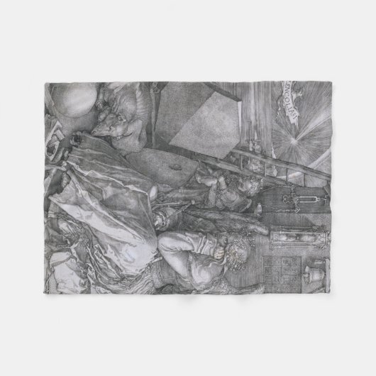 Melancholia, Albrecht Durer Fleece Deken (Voorkant (Horizontaal))