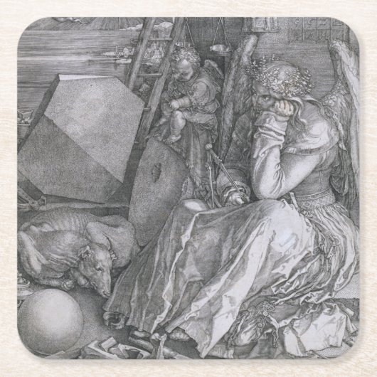 Melancholia, Albrecht Durer Kartonnen Onderzetters (Voorkant)