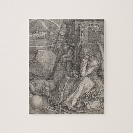 Melancholia I, graving door Albrecht Durer Legpuzzel (Verticaal)