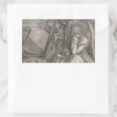Melancholia I, graving door Albrecht Durer Rechthoekige Sticker (Tas)