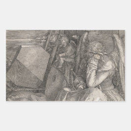 Melancholia I, graving door Albrecht Durer Rechthoekige Sticker