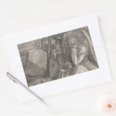 Melancholia I, graving door Albrecht Durer Rechthoekige Sticker (Envelop)