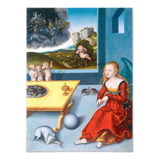 Melancholia | Lucas Cranach de Ouder | Foto Afdruk (Voorkant)
