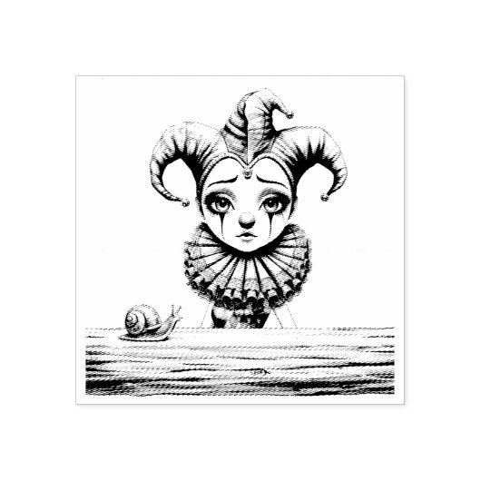 Melancholic Harlequin  Rubberstempel (Afrduk)