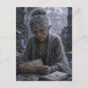 Melancholie / Briefbewaarder / Verloren Postkantoo Briefkaart
