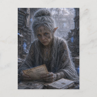 Melancholie / Briefbewaarder / Verloren Postkantoo Briefkaart