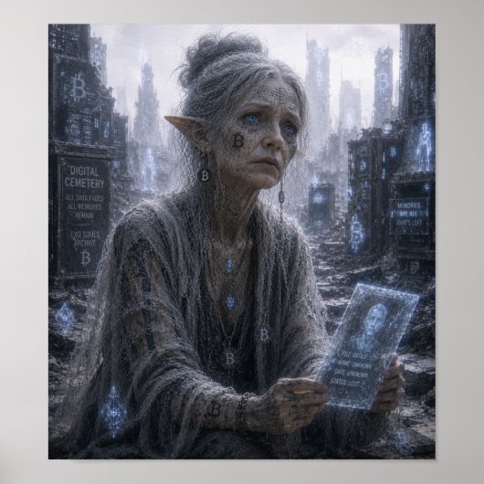 Melancholie / Herinneringscurator / Digitaal kerkh Poster (Voorkant)