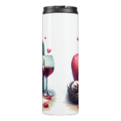 Melancholie Kat met Wijn en Liefdesbrief Thermosbeker (Achterkant)