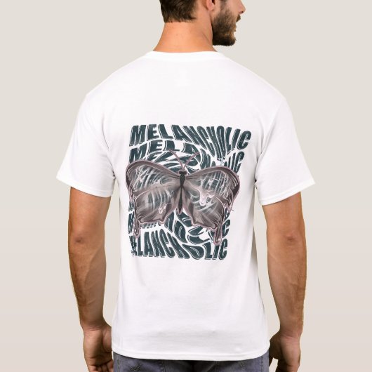 Melancholie x vlinder T-shirt (Achterkant)