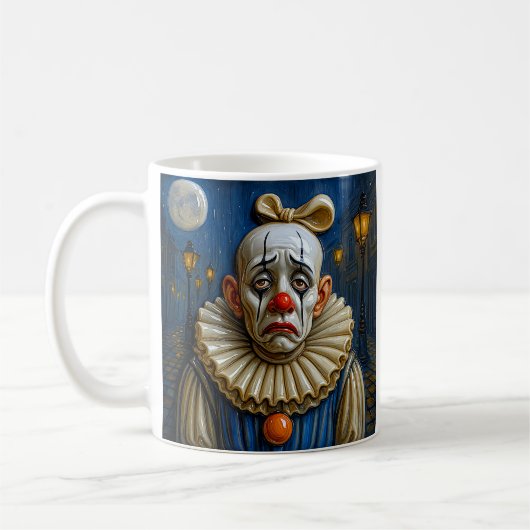 melancholieke clown koffiemok (Links)