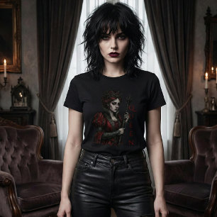 Melancholieke Koningin Gotische Donkere Fantasy Po Tri-Blend Shirt