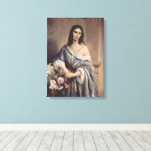 Melancholieke Thoughts (Foto van Francesco Hayez ) Canvas Afdruk (Insitu (Houten vloer))