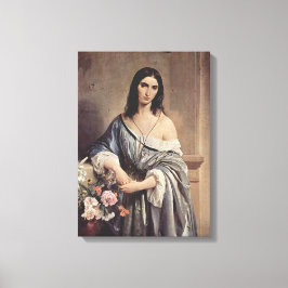 Melancholieke Thoughts (Foto van Francesco Hayez ) Canvas Afdruk