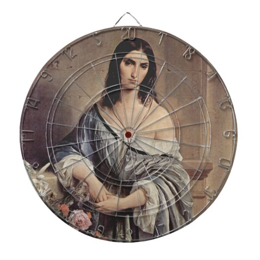 Melancholieke Thoughts (Foto van Francesco Hayez ) Dartbord (Voorkant)