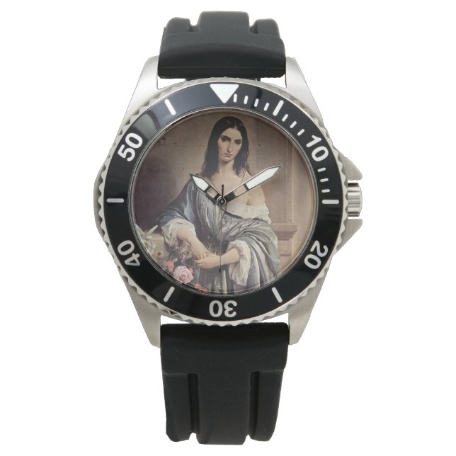 Melancholieke Thoughts (Foto van Francesco Hayez ) Horloge (Voorkant)
