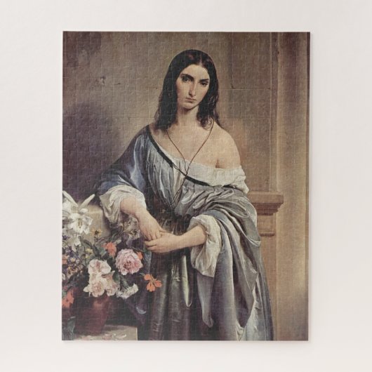 Melancholieke Thoughts (Foto van Francesco Hayez ) Legpuzzel (Verticaal)