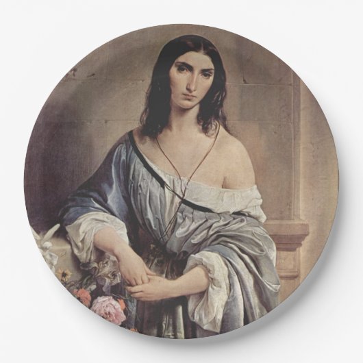 Melancholieke Thoughts (Foto van Francesco Hayez ) Papieren Bordje (Voorkant)