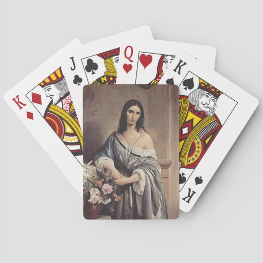 Melancholieke Thoughts (Foto van Francesco Hayez ) Pokerkaarten (Achterkant)