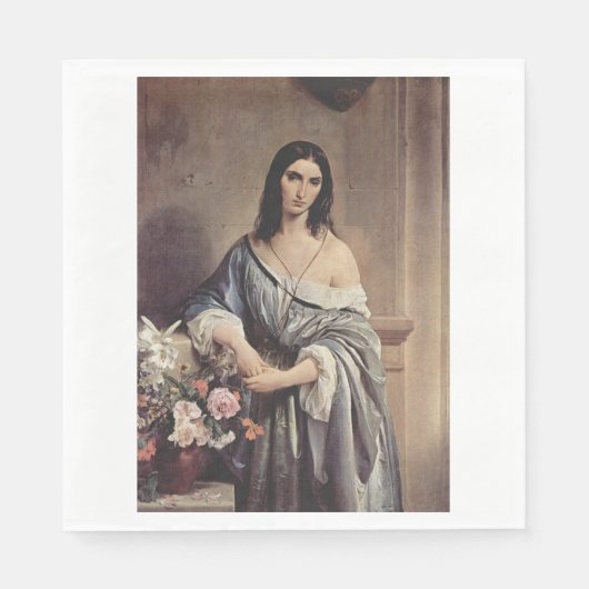 Melancholieke Thoughts (Foto van Francesco Hayez ) Servet (Voorkant)