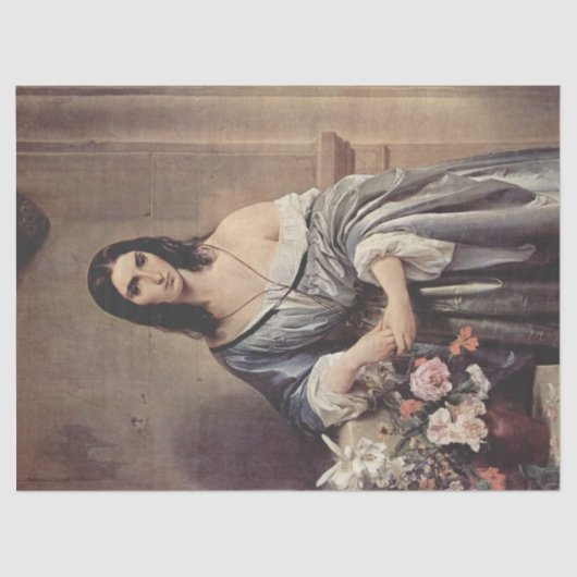 Melancholieke Thoughts (Foto van Francesco Hayez ) Tissuepapier (Voorkant)