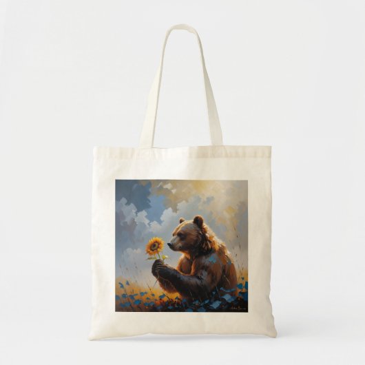 Melancholisch Beer olieverfschilderij | Dromerige  Tote Bag (Voorkant)