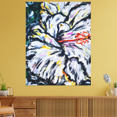 Melancholische bloem canvas afdruk (Insitu (Woonkamer))