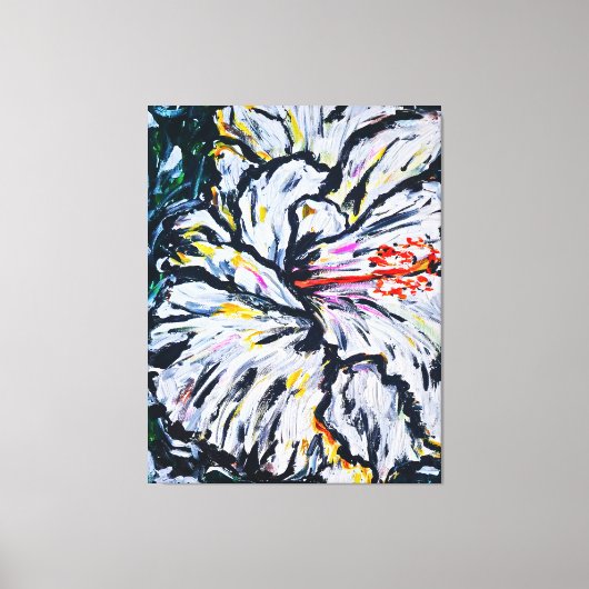 Melancholische bloem canvas afdruk (Voorkant)