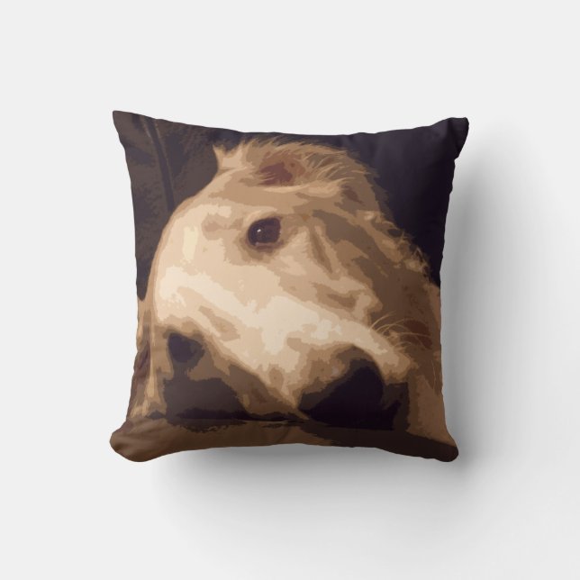 Melancholische Borzoi Kussen (Voorkant)